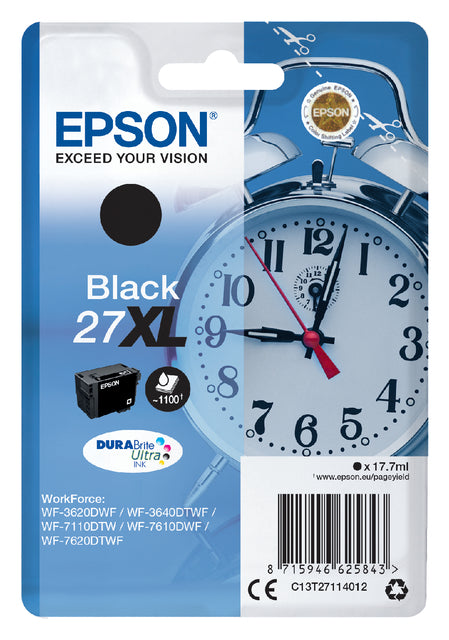 Cartouche d'encre Epson 27XL T2711 noir HC