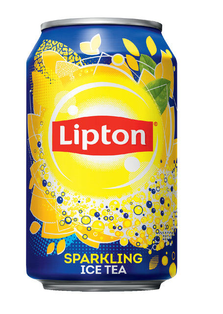 Lipton - Frisdrank lipton ice tea sparkling blik 330ml