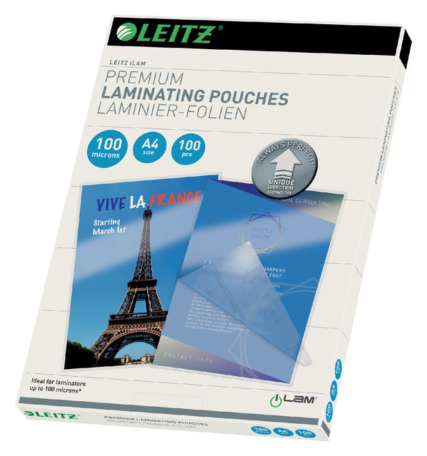 Pochette à plastifier Leitz ILAM A4 2x100micron 100 pcs