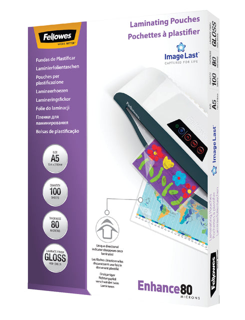Fellowes - Lamineerhoes fellows a5 2x80micron