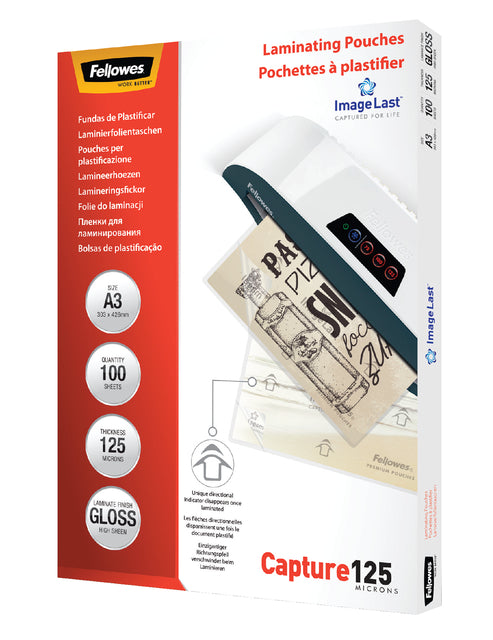 Fellowes - Lamineerhoes fellowes a3 2x125micron