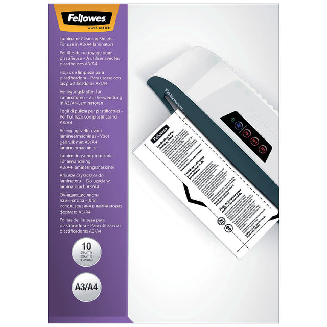 Fellowes - Lamineer schoonmaakvel fellowes a4+a3