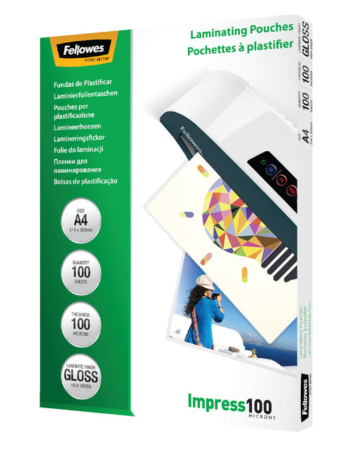Fellowes - Lamineerhoes fellowes a4 2x100micron