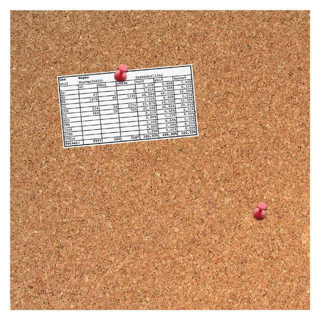 Desq - Kurkbord desq 35x35cm randloos + push pins