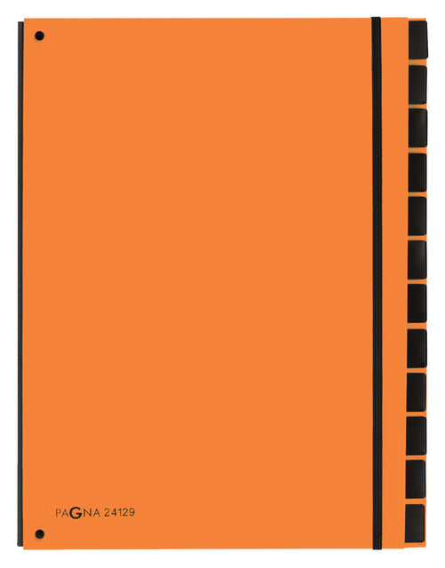 Chemise de tri Pagna Trend A4 12 onglets orange
