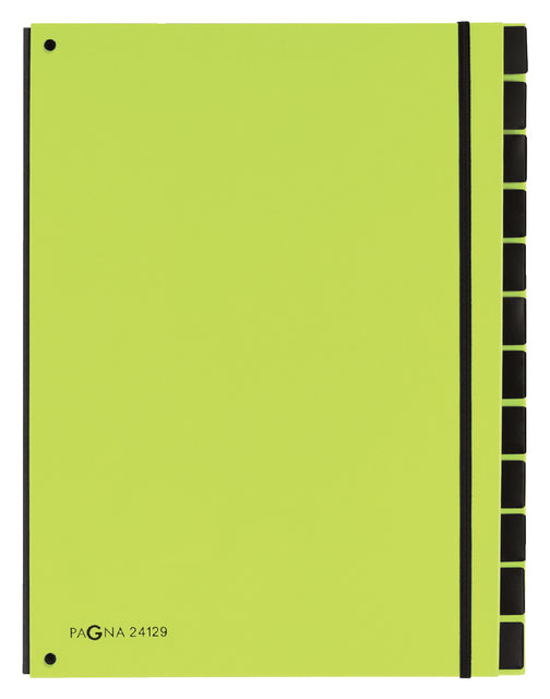 Chemise de tri Pagna Trend A4 12 onglets vert pomme