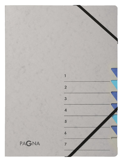 Chemise de tri Pagna Easy A4 7 onglets gris/bleu