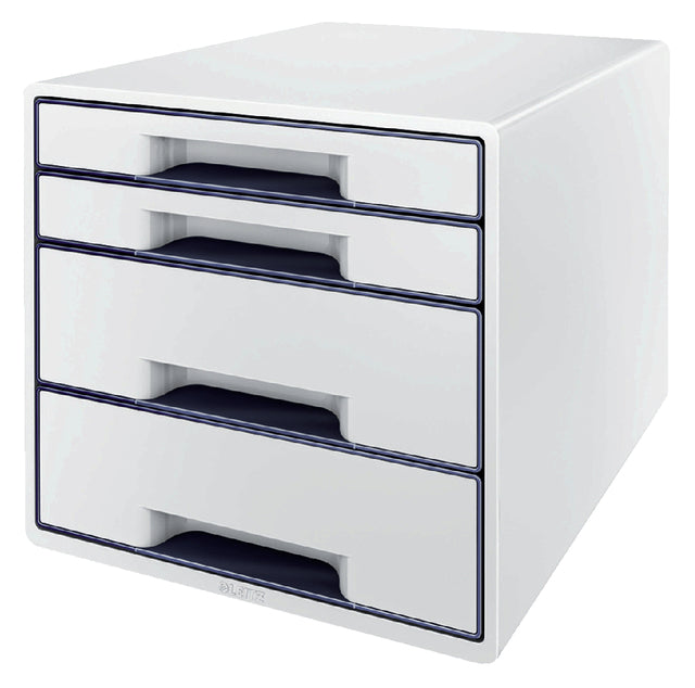 Leitz - Ladenblok leitz wow cube a4 maxi 4 laden wit/grijs