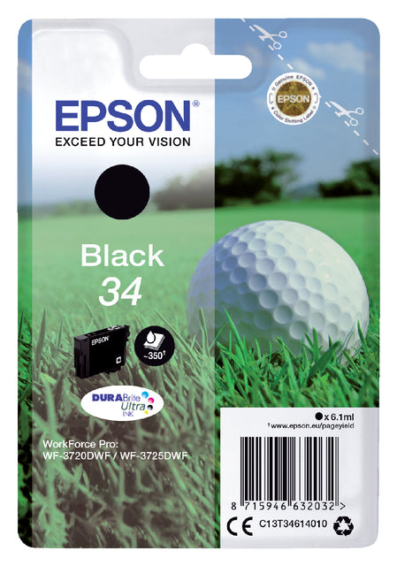 Cartouche d'encre Epson 34 T3461 noire