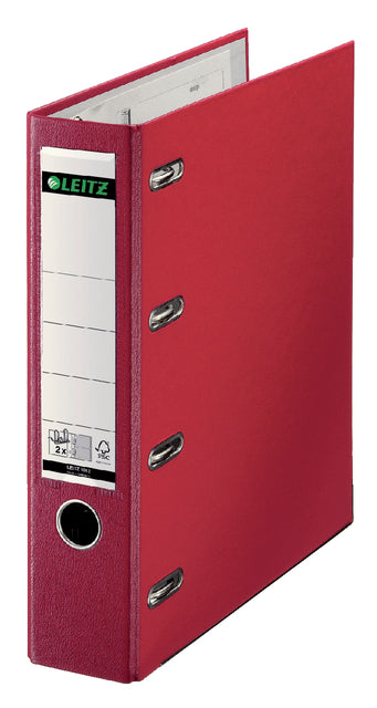 Classeur Giro/Bank Leitz 1062 avec double mécanisme 80mm PP A4 rouge