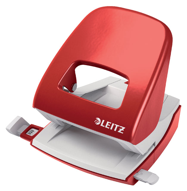 Perforateur Leitz 5008 Nexxt métal 30 feuilles rouge