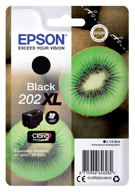 Cartouche d'encre Epson 202XL T02G14 noire HC