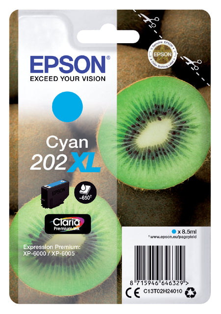 Cartouche d'encre Epson 202XL T02H24 bleu HC