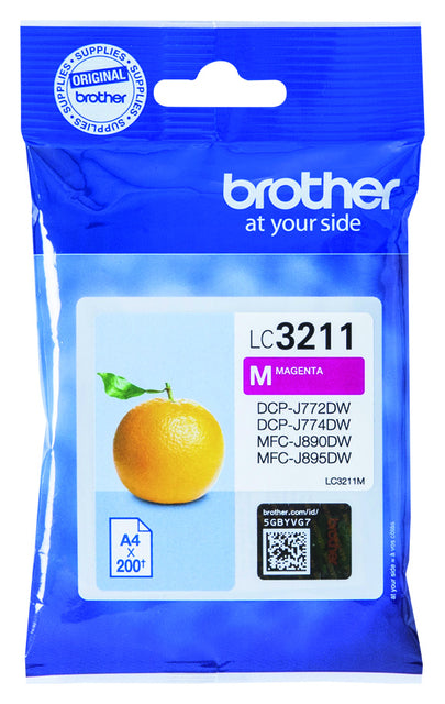 Brother - Inktcartridge brother lc-3211m rood