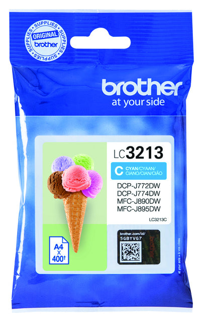 Brother - Inktcartridge brother lc-3213c blauw