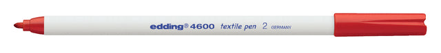 Edding - Viltstift edding 4600 textiel rond 1mm rood
