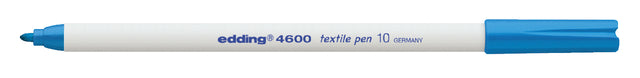 Stylo feutre edding 4600 textile rond bleu clair 1mm