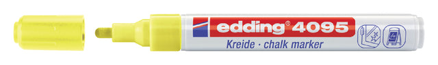 Marqueur craie edding 4095 rond jaune fluo 2-3mm | 10 morceaux