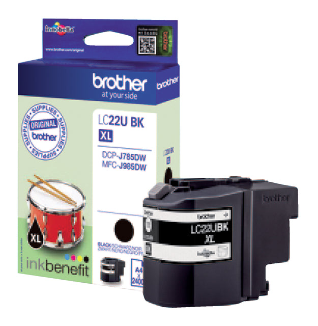 Brother - Inktcartridge brother lc-22ubk zwart