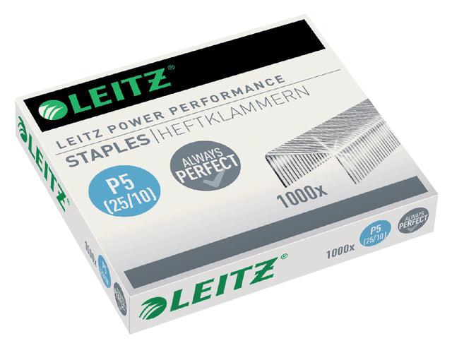 Agrafes Leitz P5 25/10 galvanisées 1000 pcs