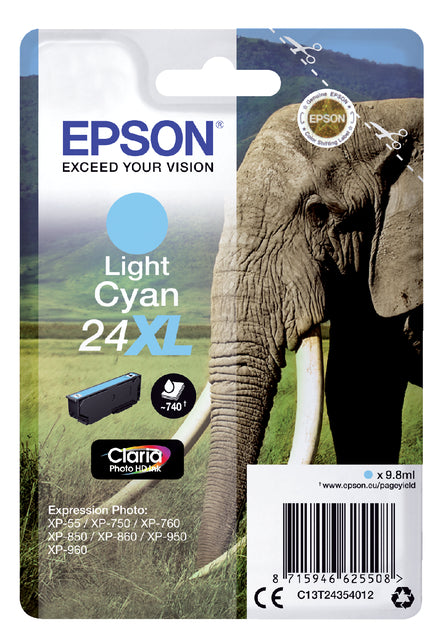 Cartouche d'encre Epson 24XL T2435 bleu clair HC