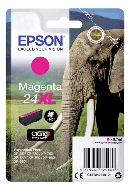 Cartouche d'encre Epson 24XL T2433 rouge HC