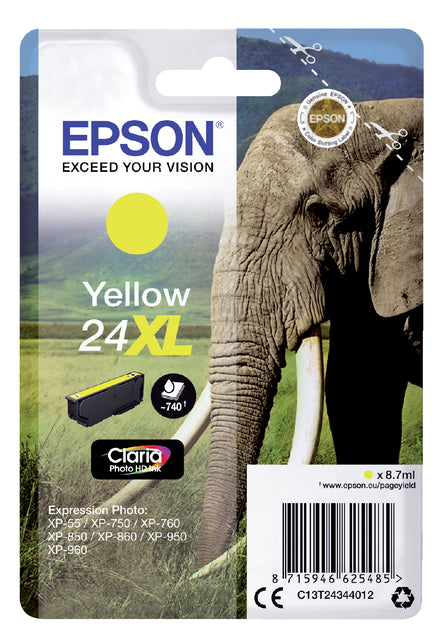 Cartouche d'encre Epson 24XL T2434 jaune HC