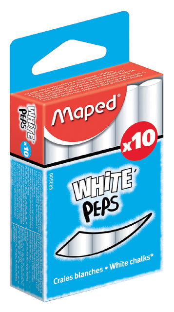 Maped - Schoolbordkrijt maped white'peps set 10st wit