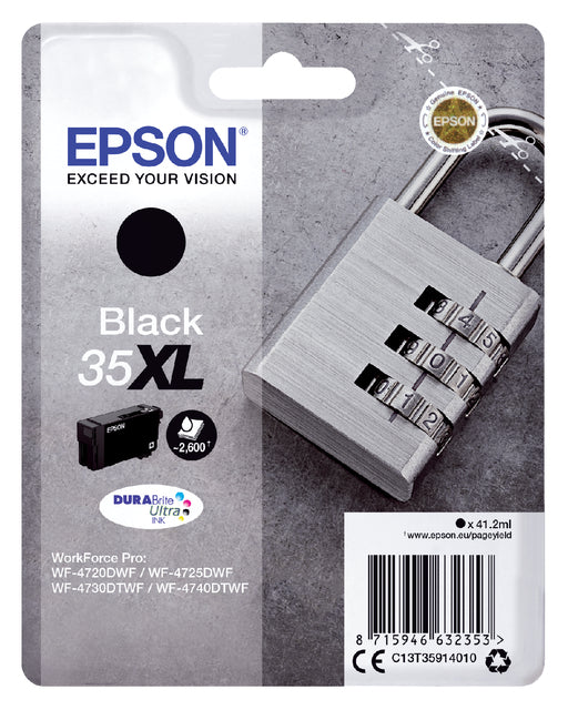 Cartouche d'encre Epson 35XL T3591 noire HC
