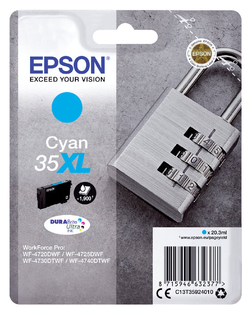 Cartouche d'encre Epson 35XL T3592 bleu HC