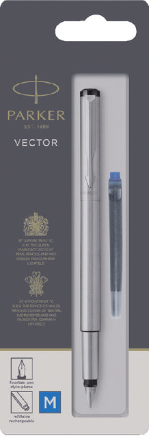 Stylo plume Parker Vector acier inoxydable moyen