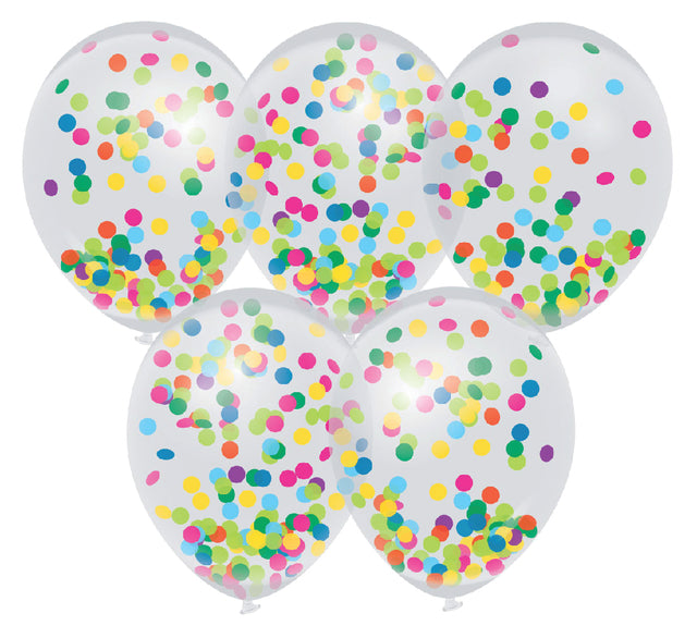 Haza - Confetti ballonnen 5 stuks