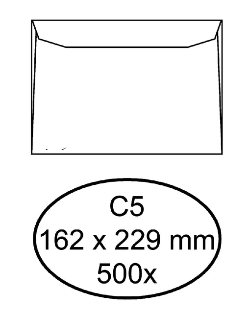 Hermes - Envelop hermes bank c5 162x229 500st wit