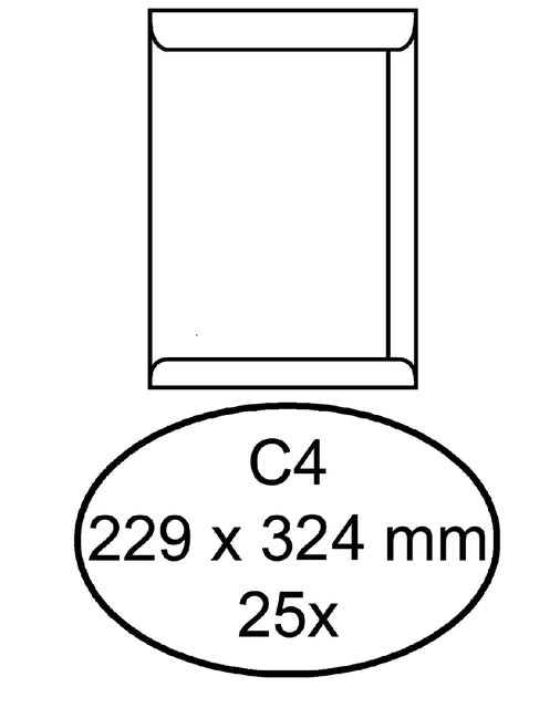 Enveloppe Hermès acte C4 229x324mm blanc 25 pièces