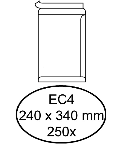 Hermes - Envelop hermes akte ec4 240x340 zk 250st wit