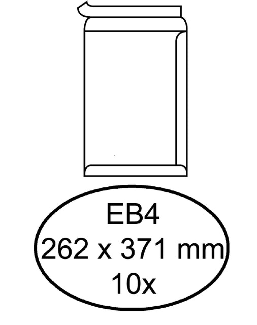 Enveloppe Hermès acte EB4 262x371mm autocollant blanc 10 pièces