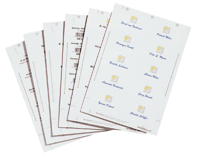 Durable - Badgekaart durable 1455 bedrukbaar 54x90mm 200st