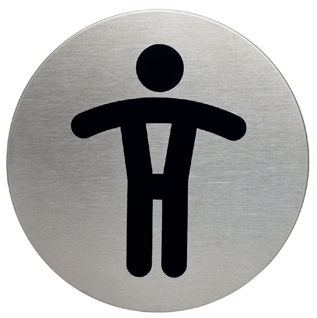 Durable - Infobord pictogram durable wc heren rond 83mm | 5 stuks