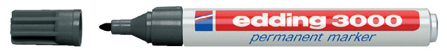 Stylo feutre edding 3000 rond gris 1.5-3mm | 10 morceaux