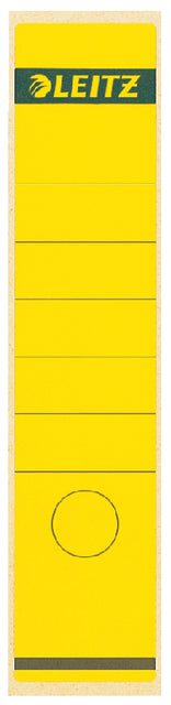 Étiquette de dos Leitz large/long 62x285mm auto-adhésive jaune | 10 morceaux
