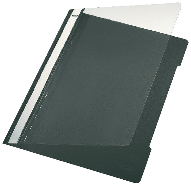 Attache Leitz standard A4 PVC noir | 25 pièces
