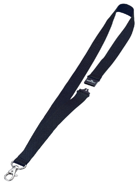 Durable - Textielkoord durable 8137 karabijnhaak zwart | 10 stuks