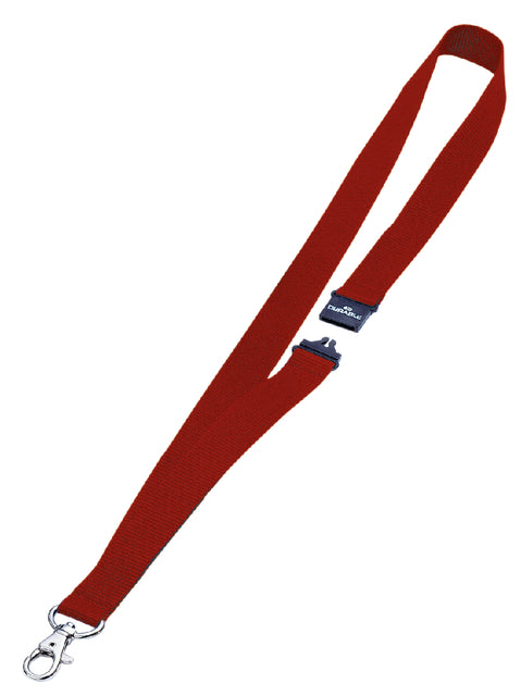 Durable - Textielkoord durable 8137 karabijnhaak rood