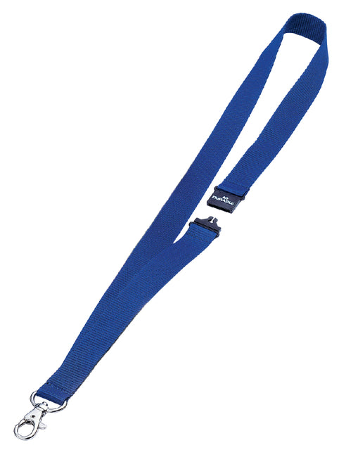 Durable - Textielkoord durable 8137 karabijnhaak donkerblauw