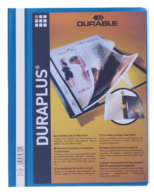 Durable - Snelhechtmap durable duraplus a4 blauw | 25 stuks