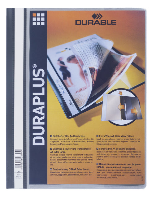Durable - Snelhechtmap durable duraplus a4 grijs | 25 stuks