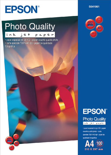 Papier jet d'encre Epson S041061 A4 mat 102gr 100 feuilles