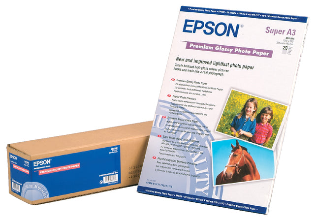 Papier jet d'encre Epson S041315 A3 Premium brillant 20 feuilles