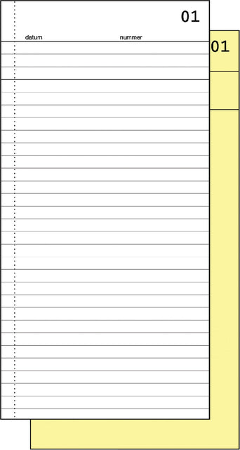 Expres - Commissieboek expres si-30020 210x105mm 50x2vel | 5 stuks