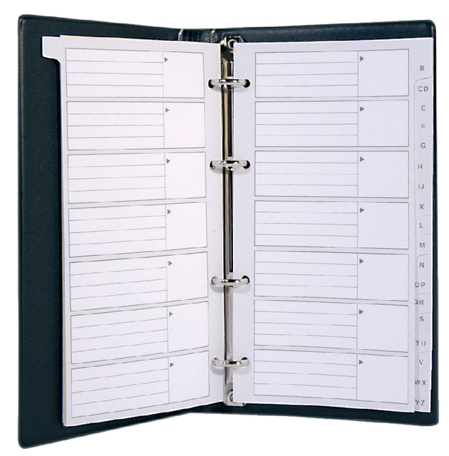Kangaro - Telefoonalbum kangaro 215x130mm a-z 4-rings zwart